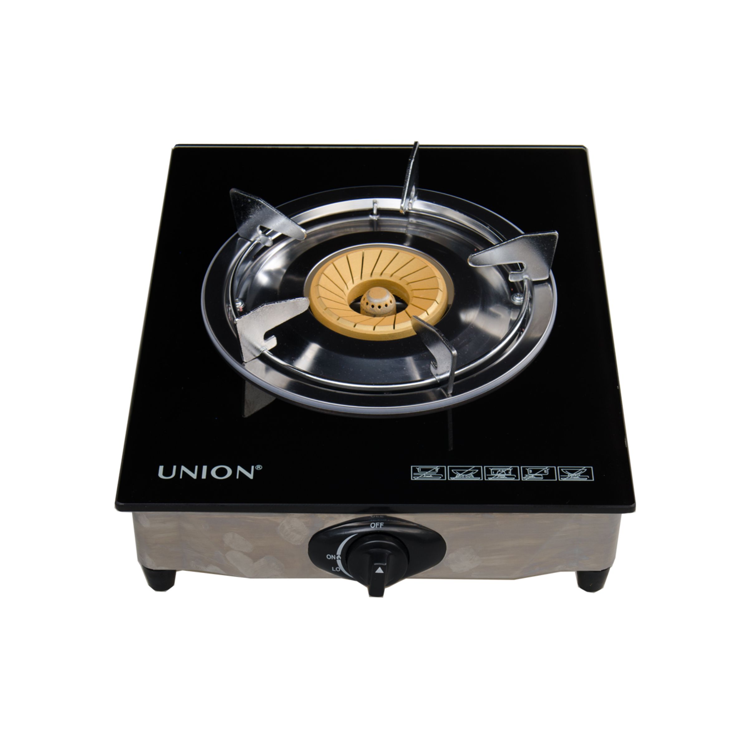 Union Glass Top Single Burner Gas Stove UGGS-175-G