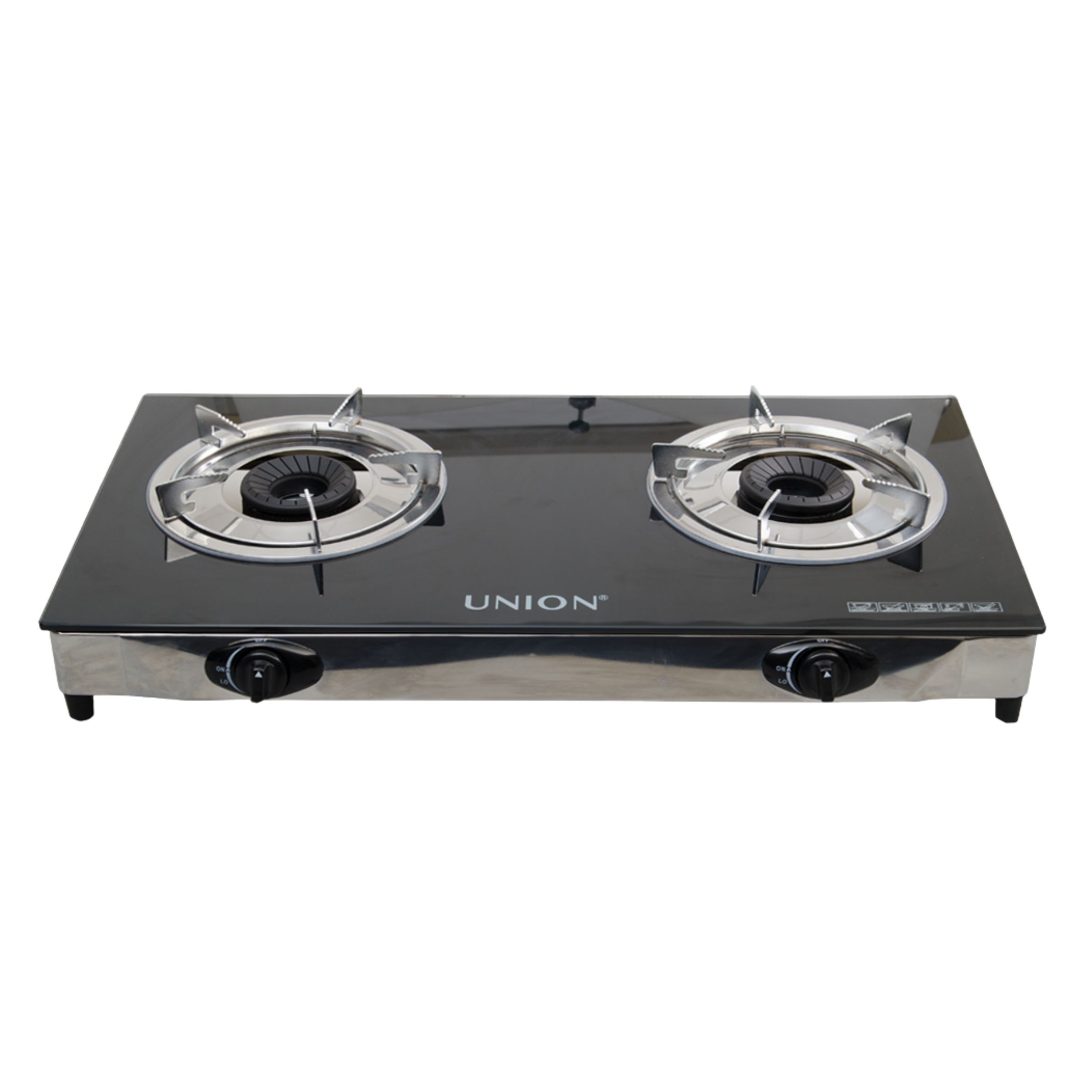 Union Glass Top Panel Double Burner Gas Stove UGGS-275-G
