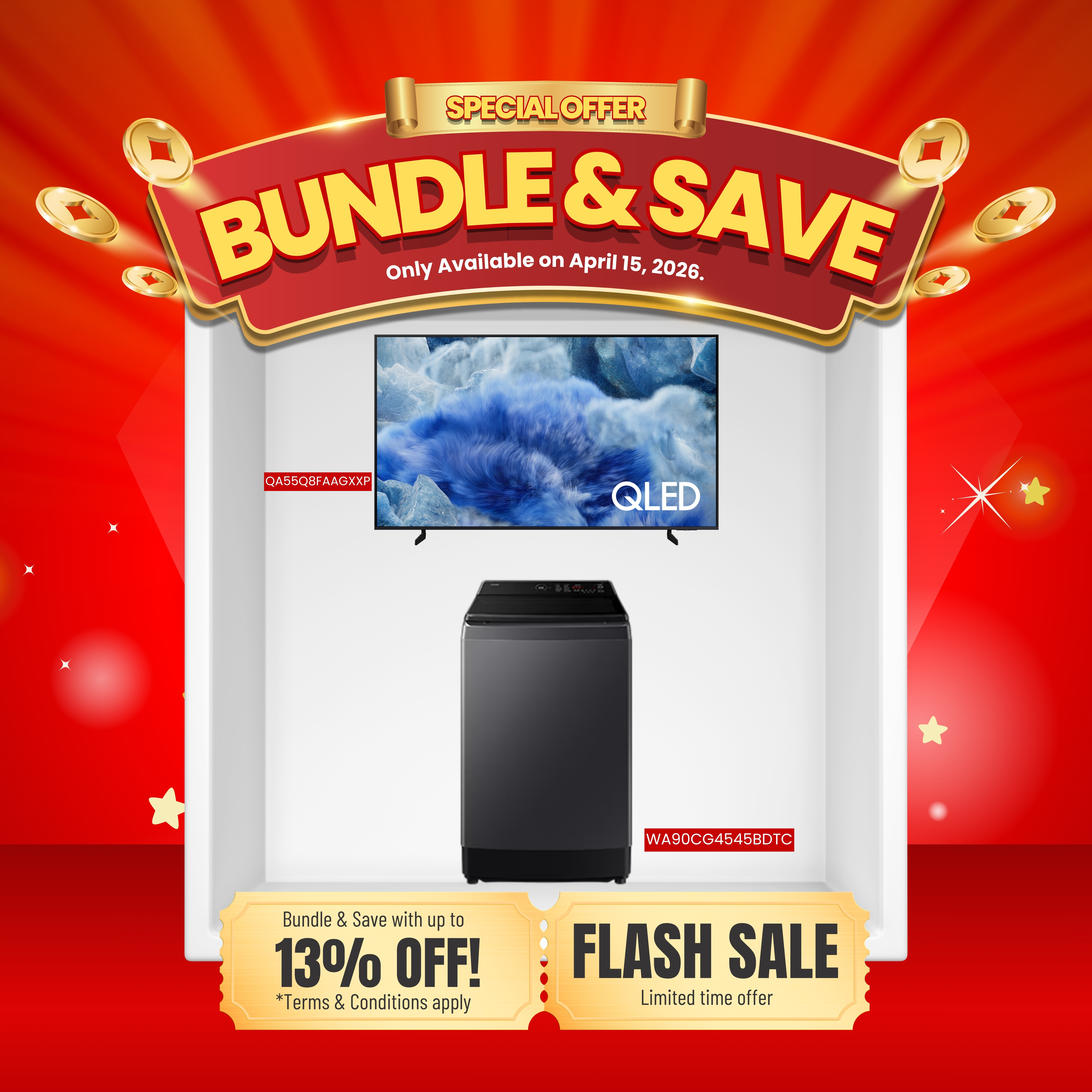Wash & Watch Bundle Haier Bundle & Save 3